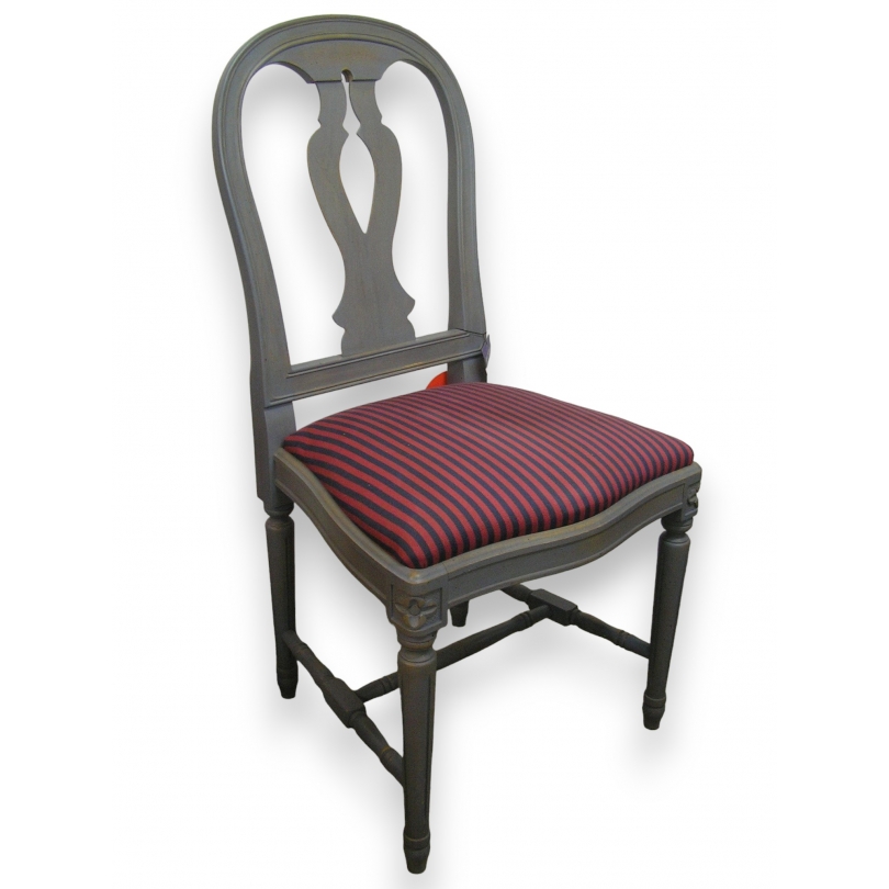 Chaise Gustavienne peinte
