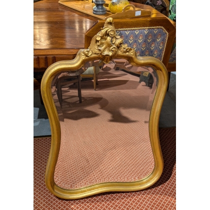 Miroir à fronton, glace biseautée