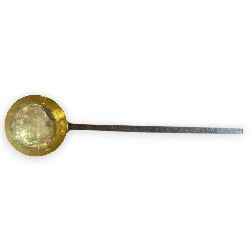 Brass and wrought iron ladle
