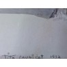 Aquarelle "Gaucho" signée Tito SAUBIDET 1932