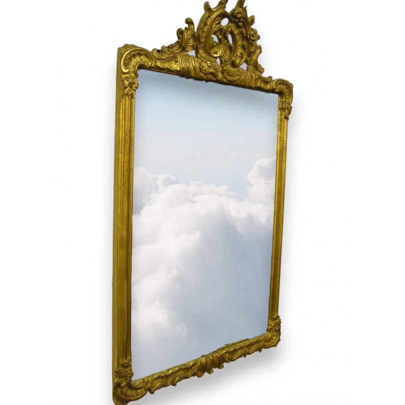  Miroir Baroque en stuc doré sur  Moinat SA  - Antiquités décoration