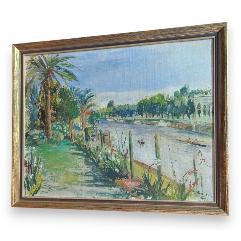 Tableau \"El Tigre à Buenos Aires\" signé DE HUTTEN