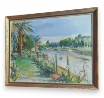 Tableau "El Tigre à Buenos Aires" signé DE HUTTEN