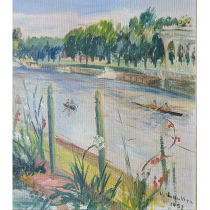 Tableau \"El Tigre à Buenos Aires\" signé DE HUTTEN