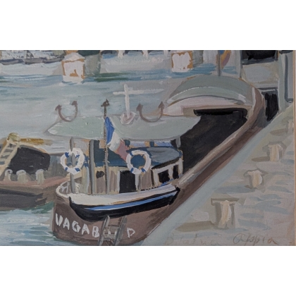 Aquarelle "La Seine à Paris" signé APPIA