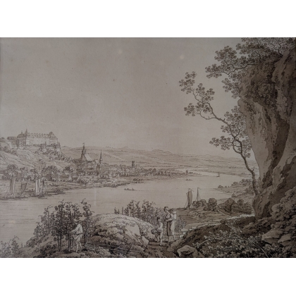 Gravure "Château de Sonnenstein et Pirna"