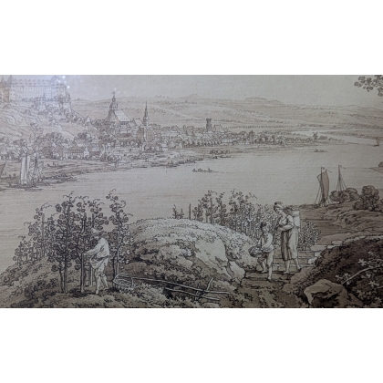 Gravure "Château de Sonnenstein et Pirna"