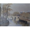 Tableau \"La Seine à Paris\" signé VALLETTE