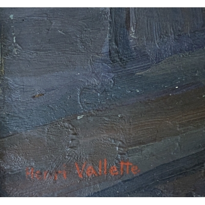 Tableau \"La Seine à Paris\" signé VALLETTE