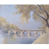 Tableau \"Pont Neuf à Paris\" signé VALLETTE
