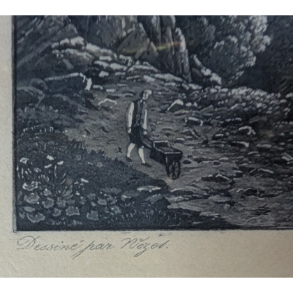 Engraving ‘View of Lausanne’ by WEZEL