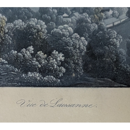 Engraving ‘View of Lausanne’ by WEZEL