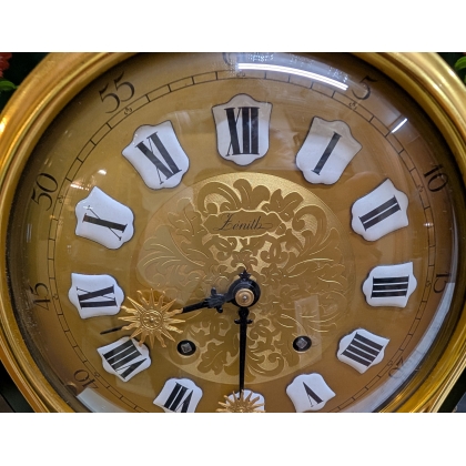 Neuchâtel-style clock by Zenith, green