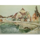 Lithographie "Saint-Cyr-sur-Morin"