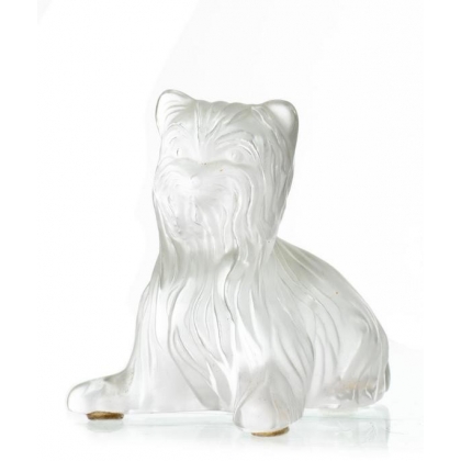 Sculpture en verre \"Chien\" Signé LALIQUE
