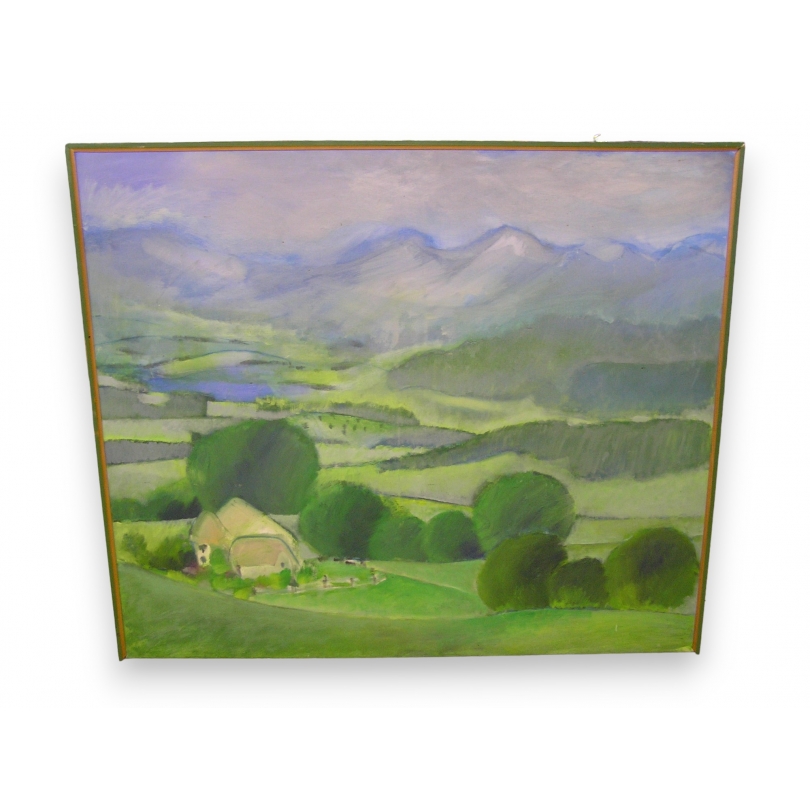 Paintings | Oil on canvas ‘Landscape’ signed Moinat SA  – Antiques and home décor