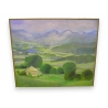 Huile sur toile "Paysage moderne" non signée