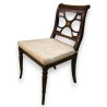 Mahogany chair upholstered in moiré at  Moinat SA  - Antiques and home décor