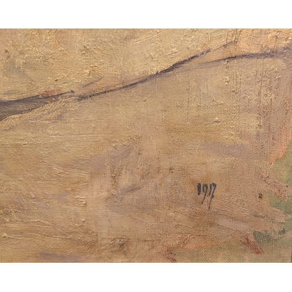Tableau \"Jeune baigneur\" attribué à DAREL