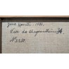 Tableau \"Village dans la neige\" signé M. DROZ