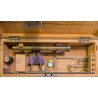 Lot d\'outils de géomètres dans 4 caisses