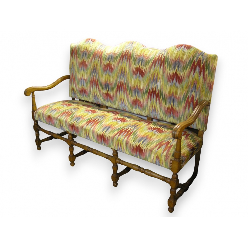 Louis XIII-style beech sofa, from  Moinat SA  - Antiques and home décor