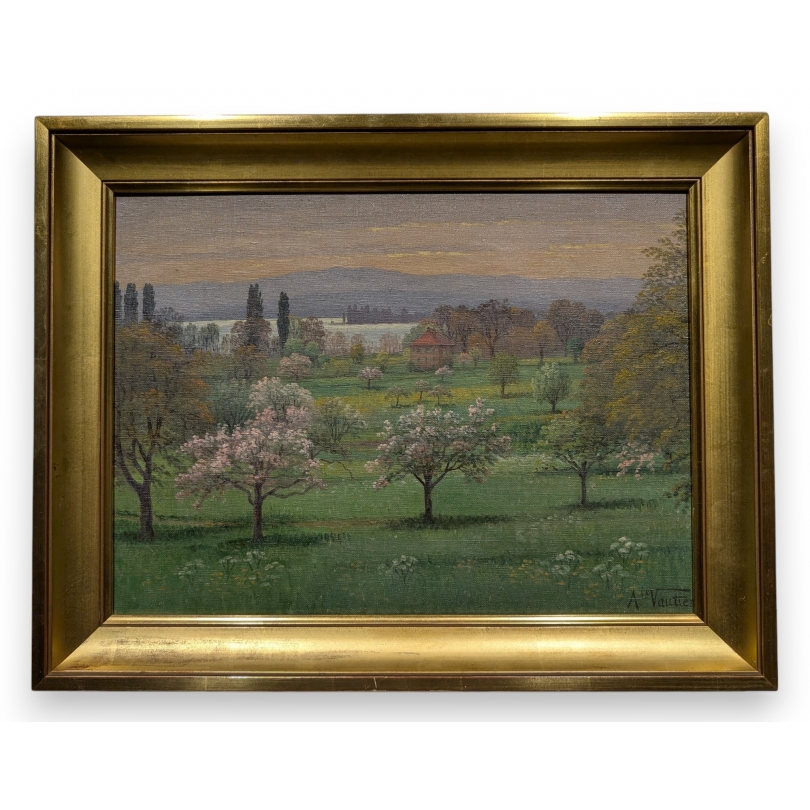 Tableau \"Saint-Prex\" signé Ais VAUTIER