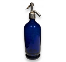 Siphon en verre bleu cobalt RIGOLET