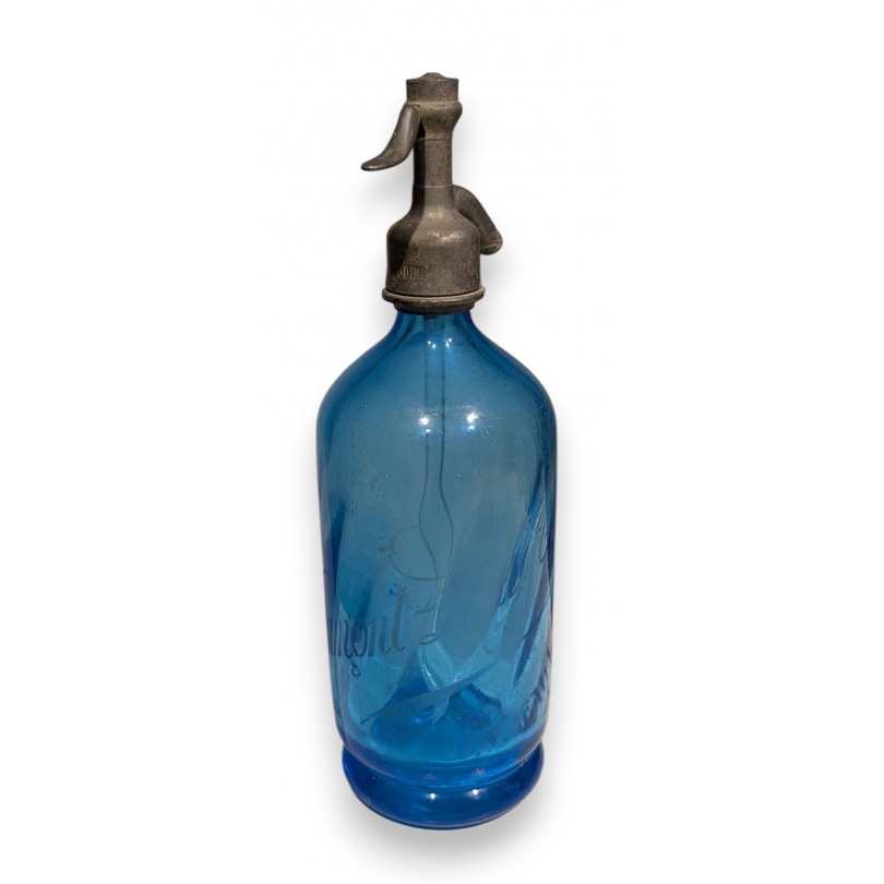 DUMONT-LAUGERETTE blue glass siphon