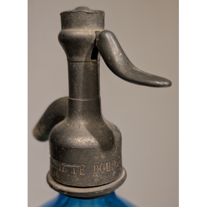 DUMONT-LAUGERETTE blue glass siphon