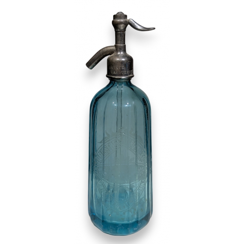 Siphon en verre bleu