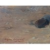 Tableau \"Chien en Algérie\" signé Eugène GIRARDET