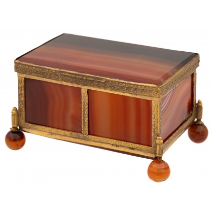Rectangular agate box