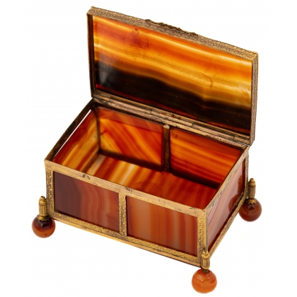 Rectangular agate box