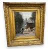 Tableau \"Sur le chemin de Salvan\" signé DELAPEINE