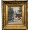 Tableau \"Sur le chemin de Salvan\" signé DELAPEINE