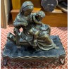 Dessus de pendule "La lécture" en bronze