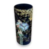 Vase tube bleu cobalt Coquelicots