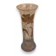 Vase tube en verre décor doré Coquelicot