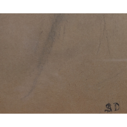 Pastel "Jeune femme" signé SD