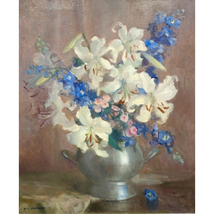 Tableau \"Amaryllis Lillies\" signé PEARSON