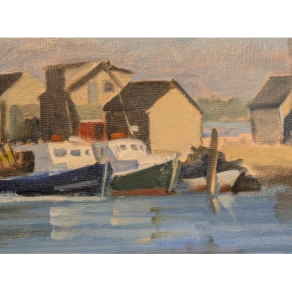 Tableau \"Harbour\" signé A. McGHEE