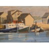 Tableau \"Harbour\" signé A. McGHEE