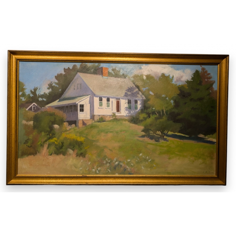 Tableau \"House on a hill\" signé A. McGHEE