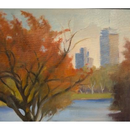 Tableau \"Tree in october\" signé A. McGHEE