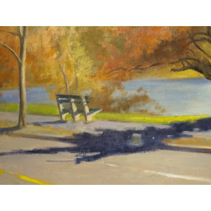 Tableau \"Tree in october\" signé A. McGHEE