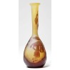 Vase soliflore Fucshia signé GALLÉ