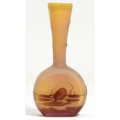 Vase soliflore Etang signé GALLÉ