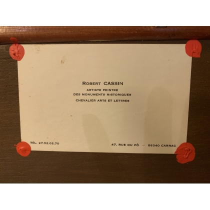 Tableau \"Trompe l\'oeil\" signé R. CASSIN