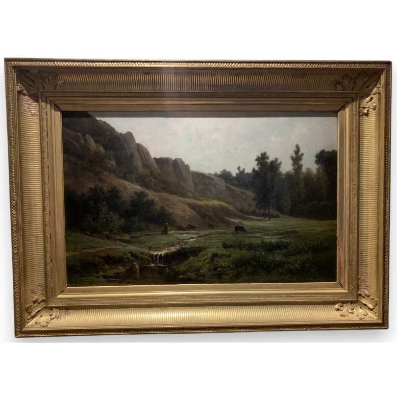 Tableau "Paysage" signé E. BEERNAERT